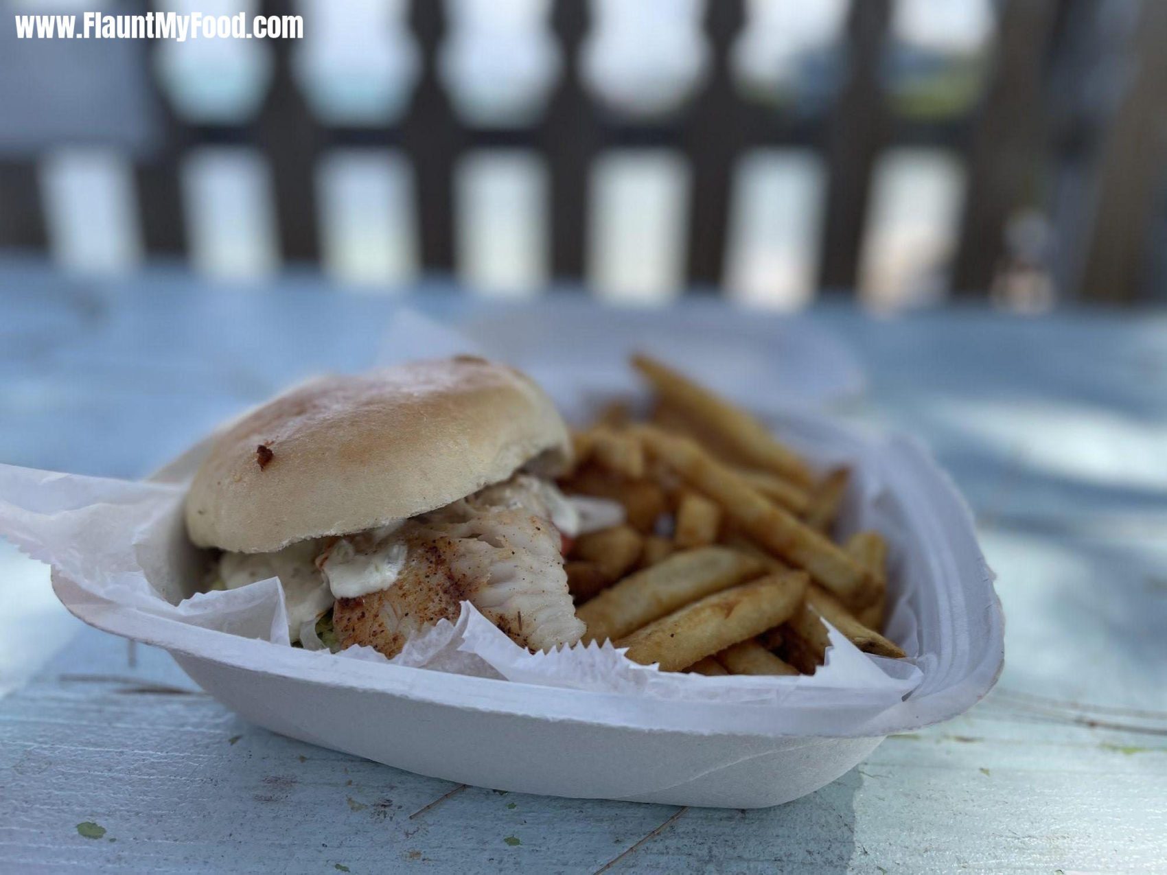 Florida Island Fish Burger, New Pass GrillFlorida Island Fish Burger at New Pass Grill near the south side of Longboat Key Island in Florida.