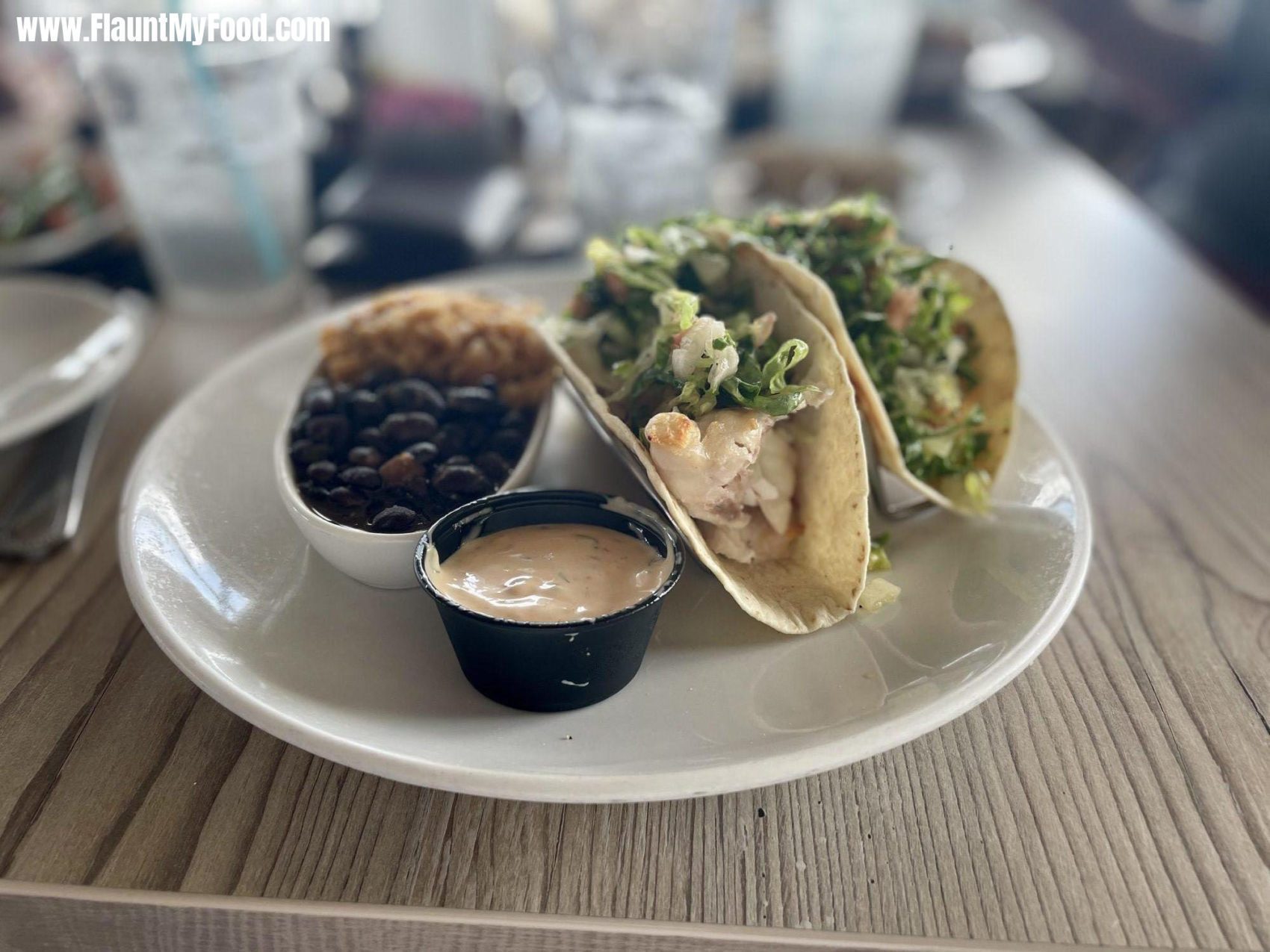 Dry Dock Waterfront Grill Longboat Key FloridaEating grouper tacos I had at Dry Dock Waterfront Grill on Longboat Key Island in Florida.