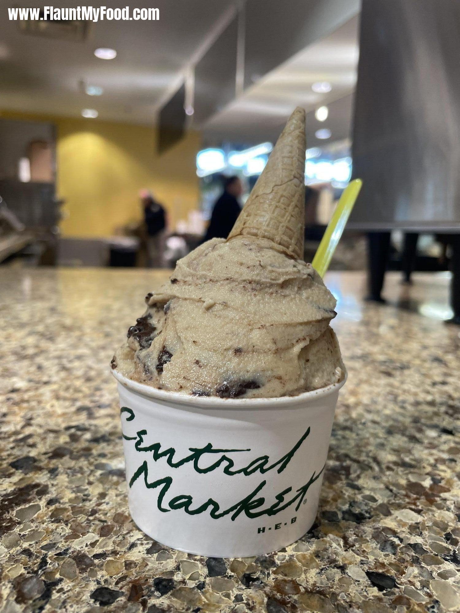 Cappuccino coffee crunch ice cream at central market in Fort Worth Texas