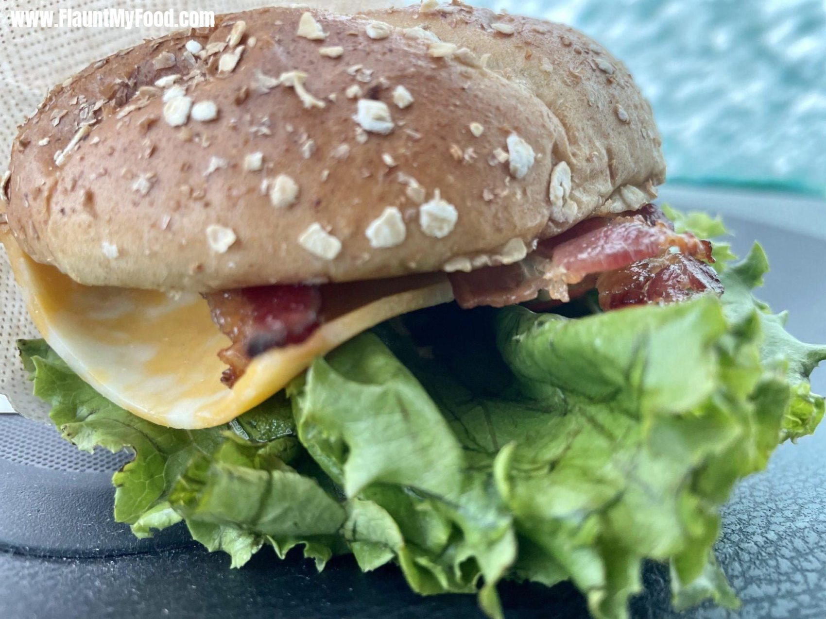 Chick-fil-A deluxe hamburger with bacon in Benbrook southwest Fort Worth Texas