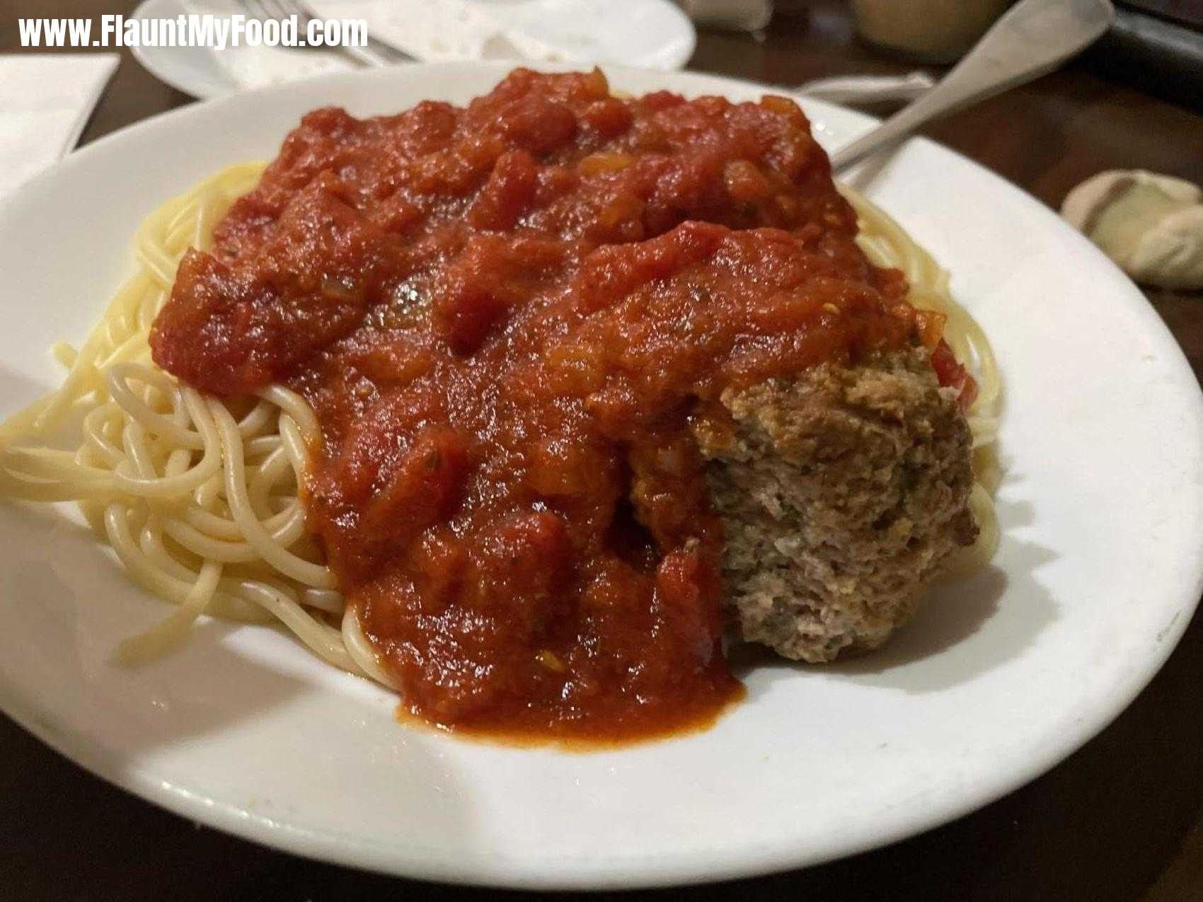 Spaghetti with Meatball PRIMAS PASTA AND PIZZA IN SOUTHWEST FORT WORTH OFF OF HULEN 