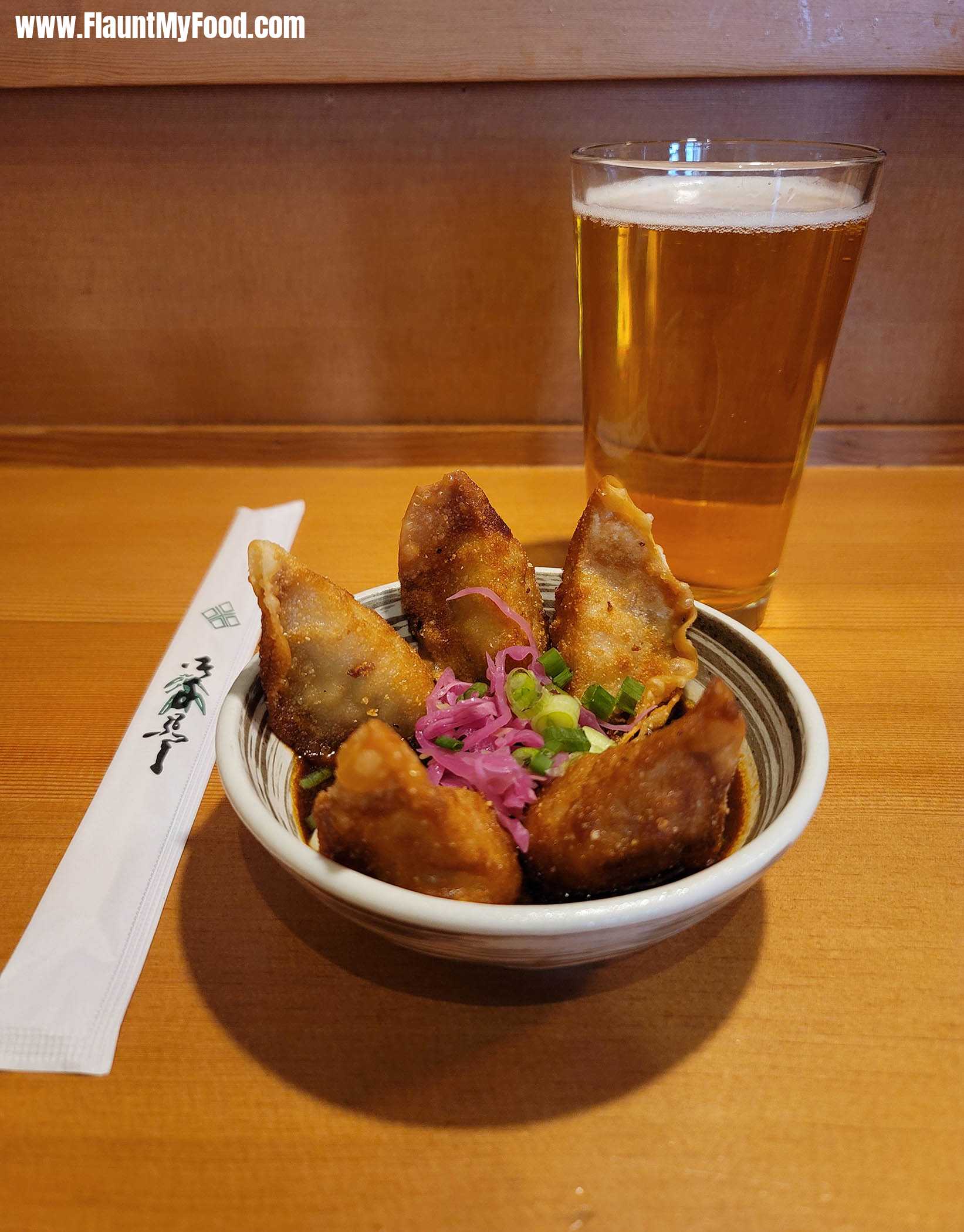 Boxer Ramen - Portland, ORGyoza with Kirin Ichiban beer at Boxer Ramen in Portland!