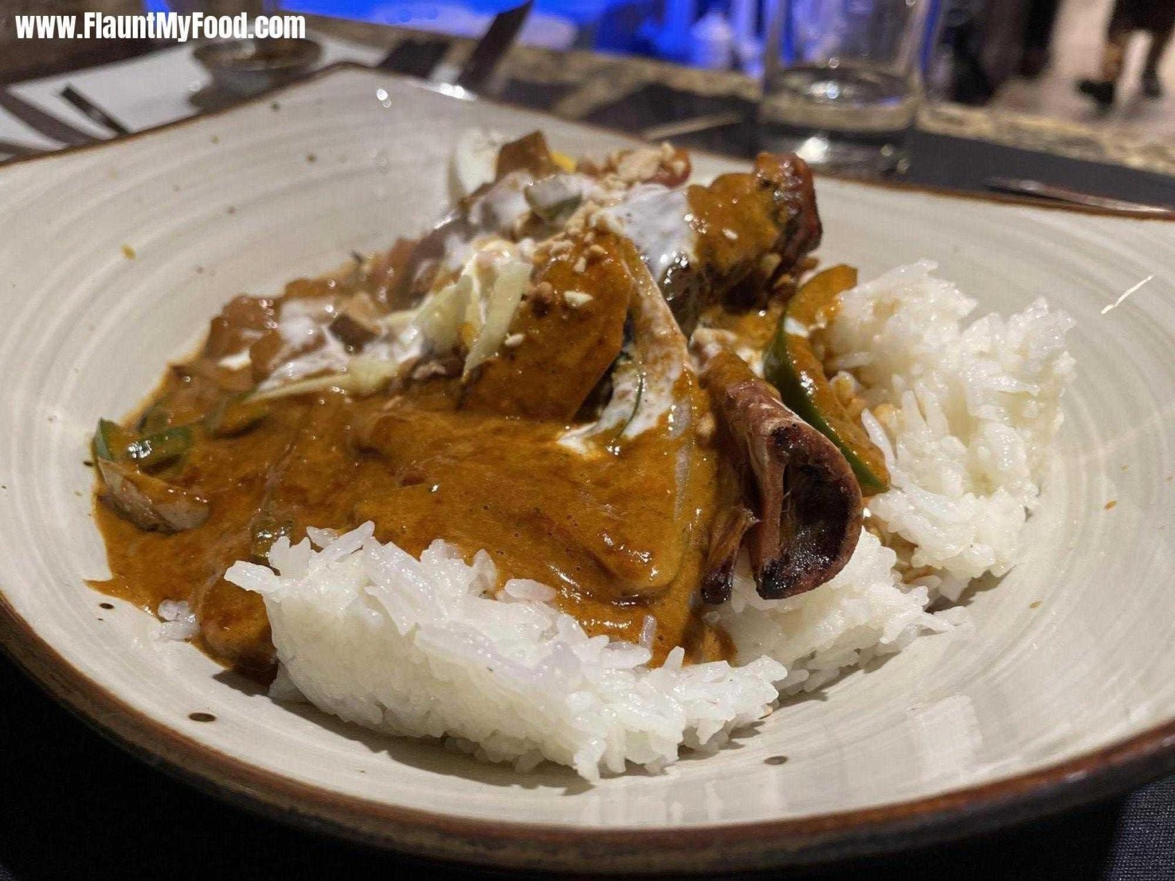 Massaman Curry Lamb Shank - Malai Kitchen RestaurantMalai Kitchen Massaman Curry Lamb Shank with rice Located in the Clearfork shopping plaza of Fort Worth Texas