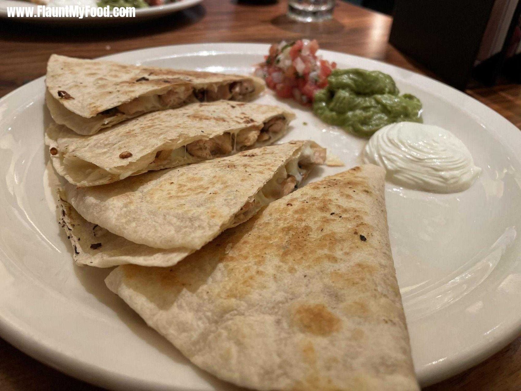 Chicken quesadillas Pacos Mexican Cuisine on Magnolia near downtown Fort Worth TexasChicken quesadillas Pacos Mexican Cuisine on Magnolia near downtown Fort Worth Texas