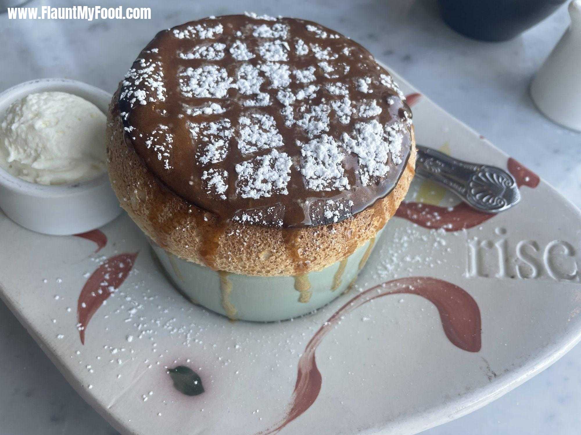 Pecan pralines Soufflé at rise in Clearfork Texas in Fort Worth
