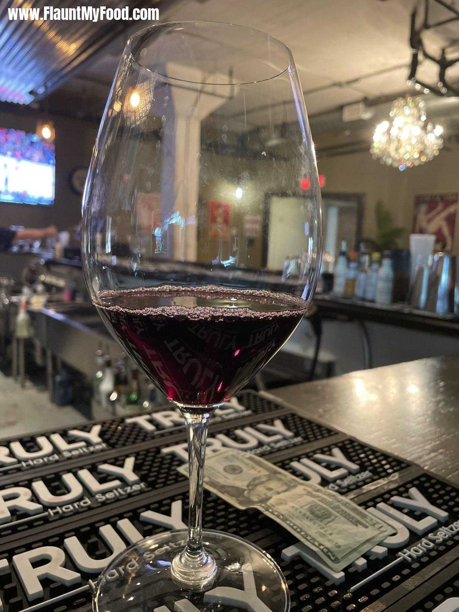Pinot Noir Wine at distribution bar near downtown Fort Worth Bryant Street