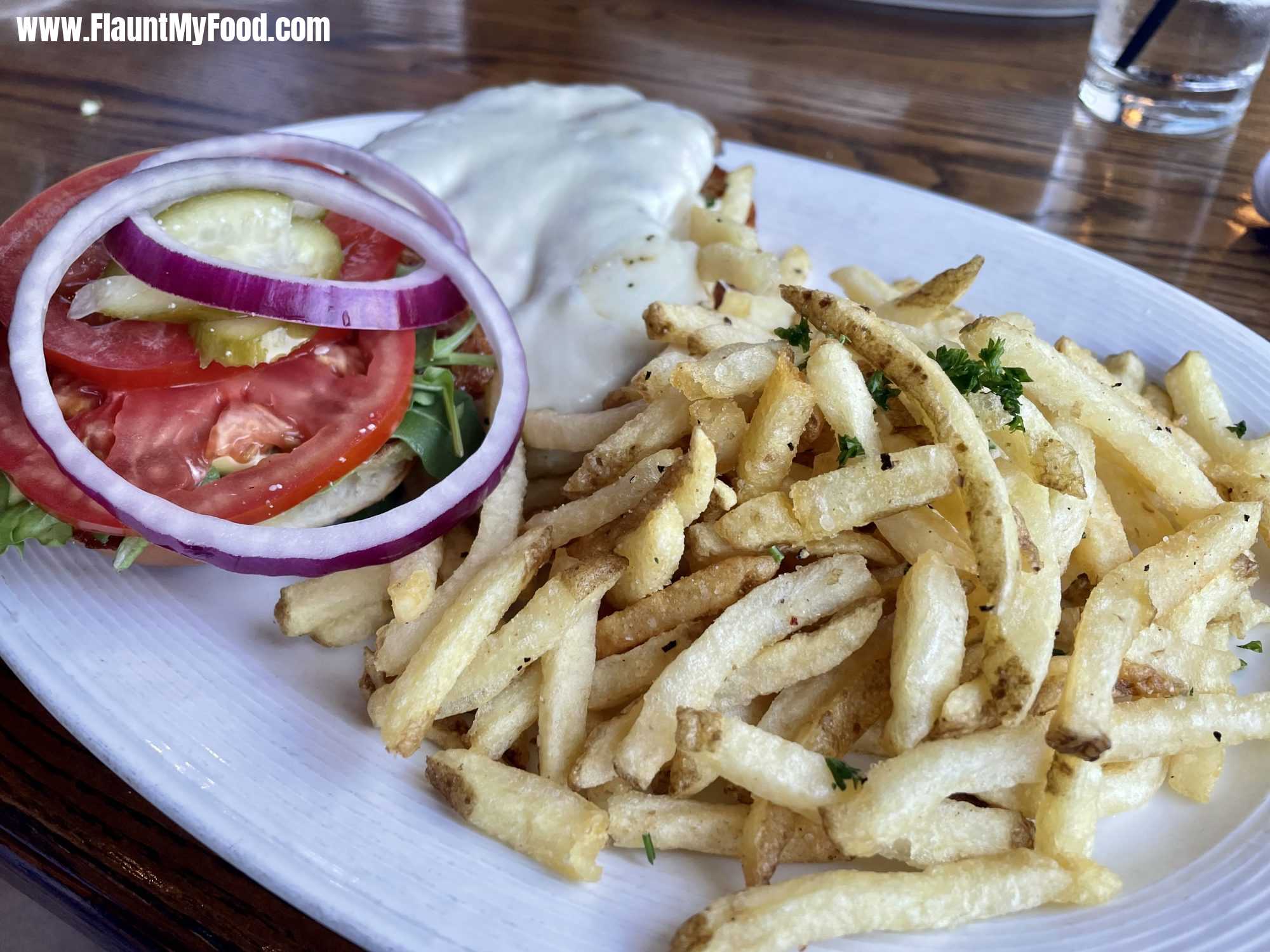 Chicken Burger with Fries at Tavern Southwest Fort Worth