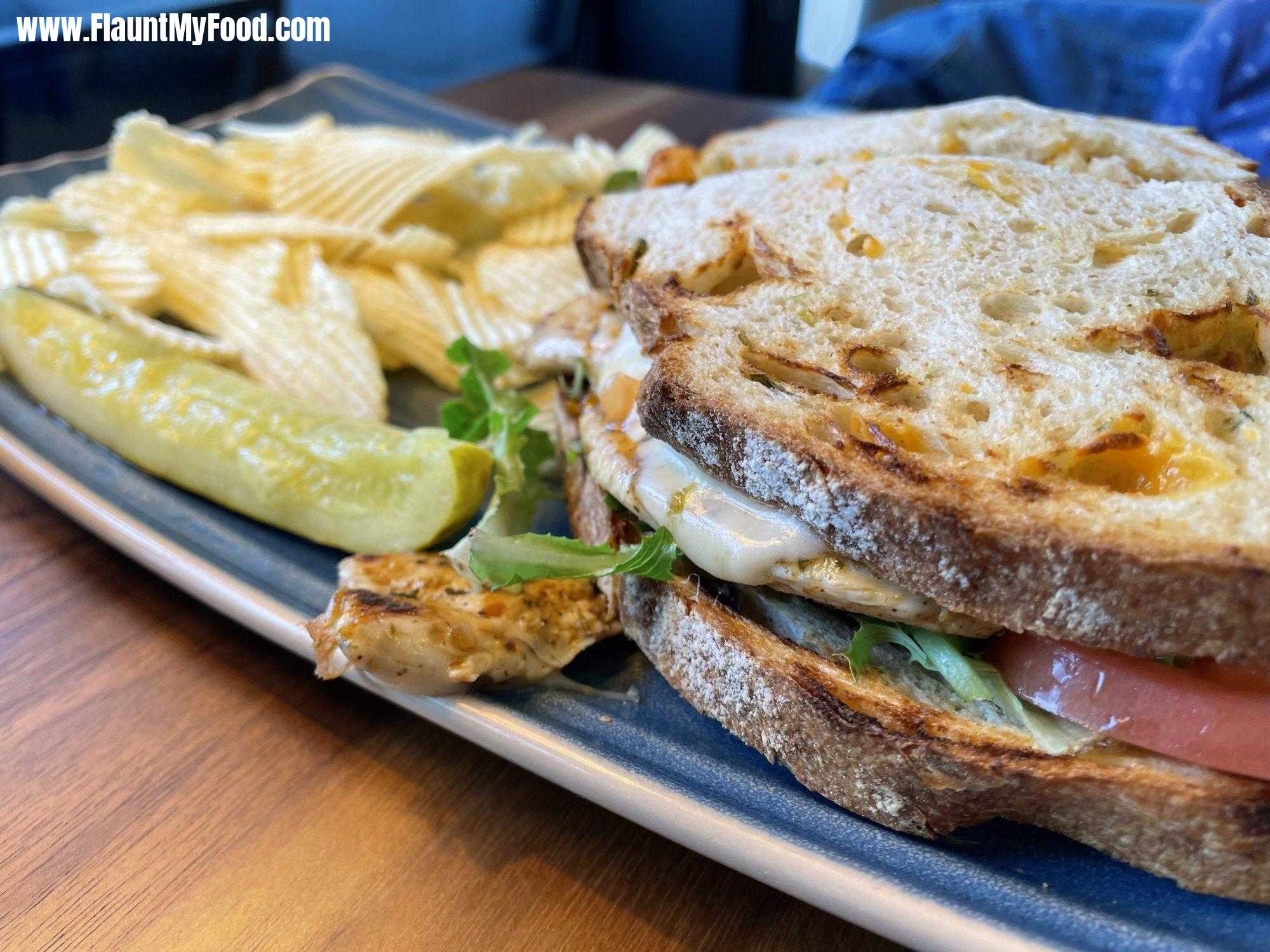 Chicken Sandwhich at Branch and Bird Restaurant on the 12h Floor Downtown Fort Worth Texas 